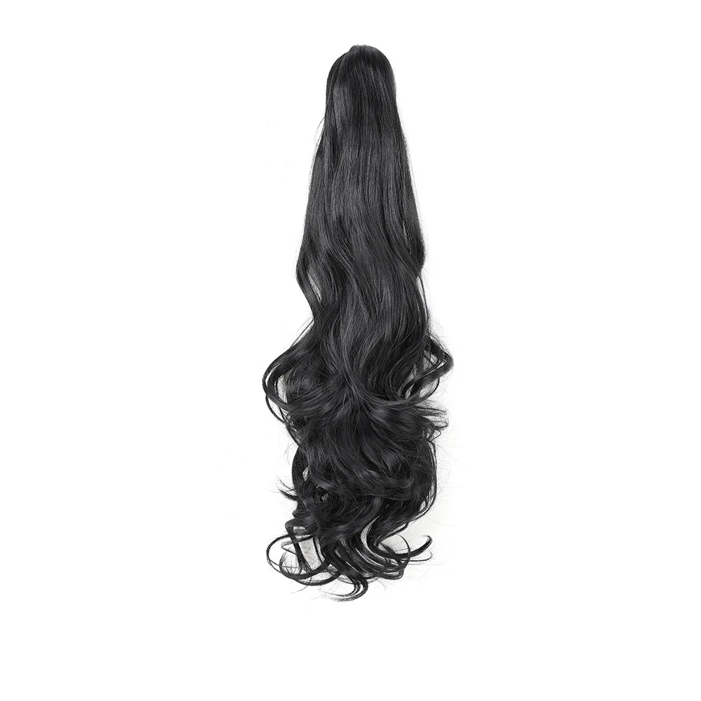 Claw Clip Ponytail Extension – Long Curly & Wavy Synthetic Hairpiece for Women & Girls (18/24 Inch)