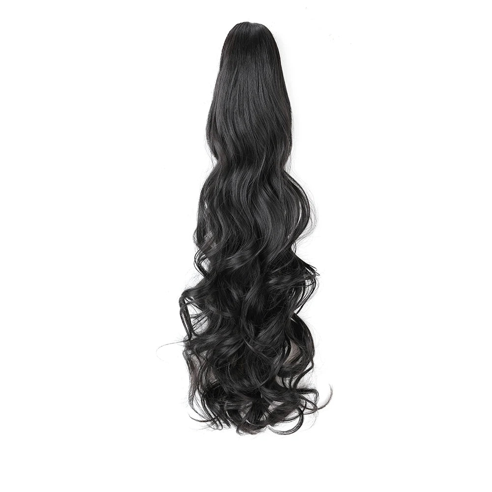 Claw Clip Ponytail Extension – Long Curly & Wavy Synthetic Hairpiece for Women & Girls (18/24 Inch)