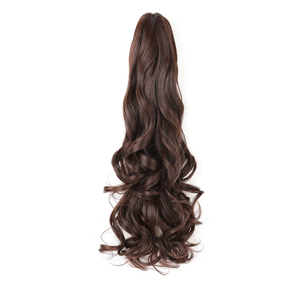 Claw Clip Ponytail Extension – Long Curly & Wavy Synthetic Hairpiece for Women & Girls (18/24 Inch)