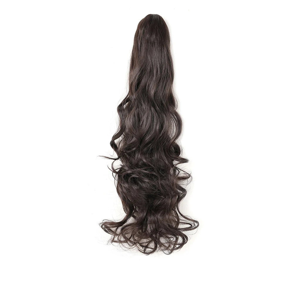 Claw Clip Ponytail Extension – Long Curly & Wavy Synthetic Hairpiece for Women & Girls (18/24 Inch)