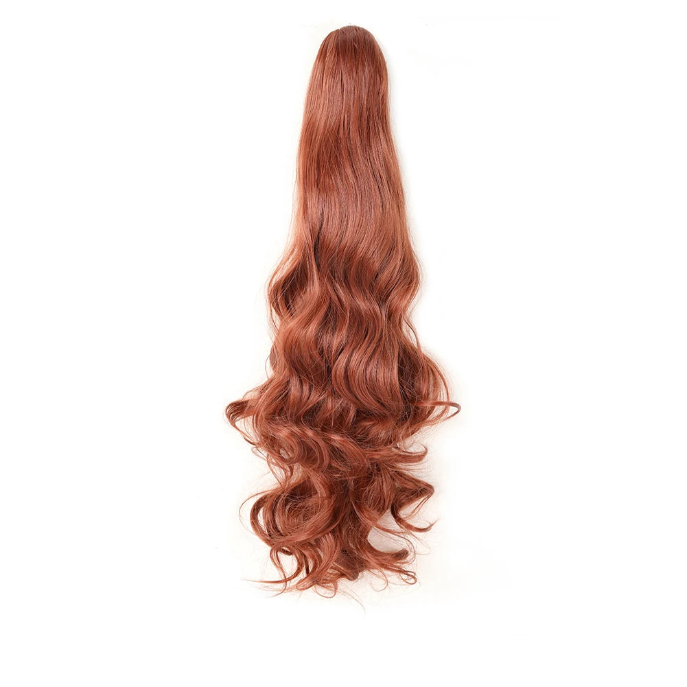 Claw Clip Ponytail Extension – Long Curly & Wavy Synthetic Hairpiece for Women & Girls (18/24 Inch)