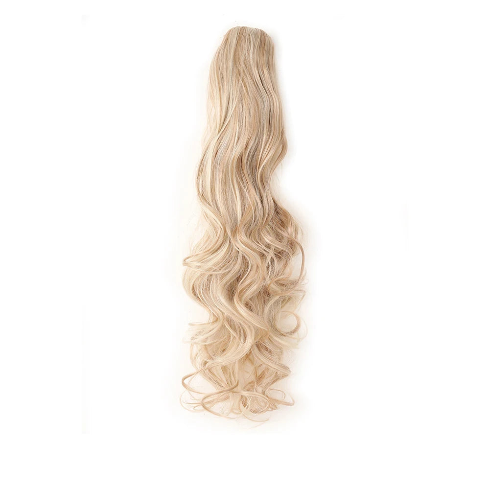 Claw Clip Ponytail Extension – Long Curly & Wavy Synthetic Hairpiece for Women & Girls (18/24 Inch)