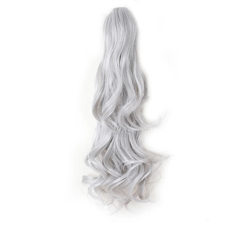 Claw Clip Ponytail Extension – Long Curly & Wavy Synthetic Hairpiece for Women & Girls (18/24 Inch)