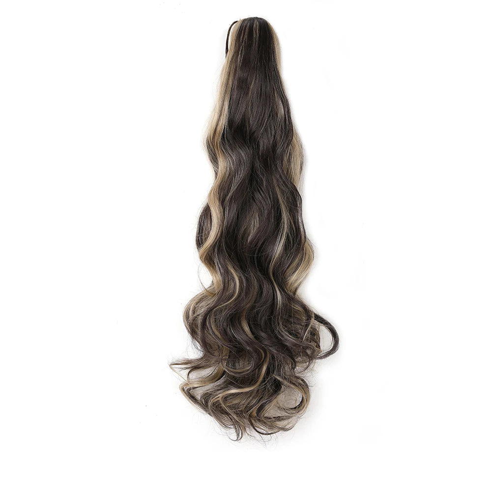Claw Clip Ponytail Extension – Long Curly & Wavy Synthetic Hairpiece for Women & Girls (18/24 Inch)