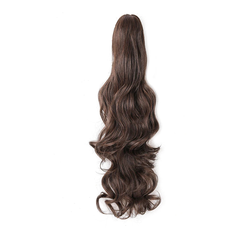 Claw Clip Ponytail Extension – Long Curly & Wavy Synthetic Hairpiece for Women & Girls (18/24 Inch)