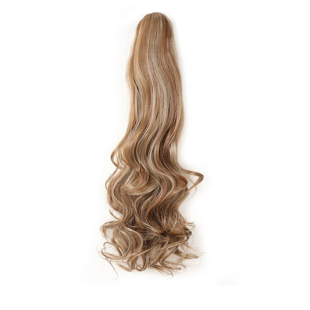 Claw Clip Ponytail Extension – Long Curly & Wavy Synthetic Hairpiece for Women & Girls (18/24 Inch)