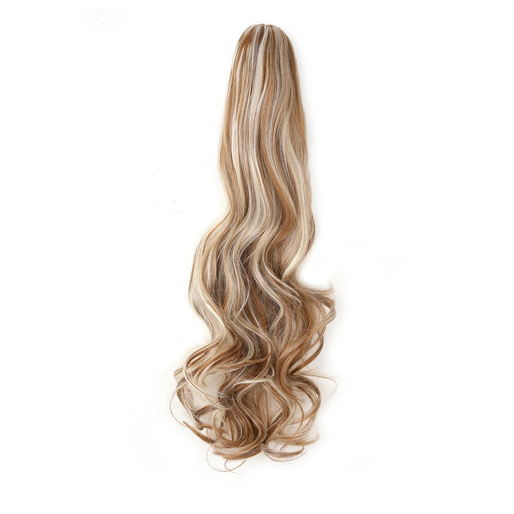 Claw Clip Ponytail Extension – Long Curly & Wavy Synthetic Hairpiece for Women & Girls (18/24 Inch)