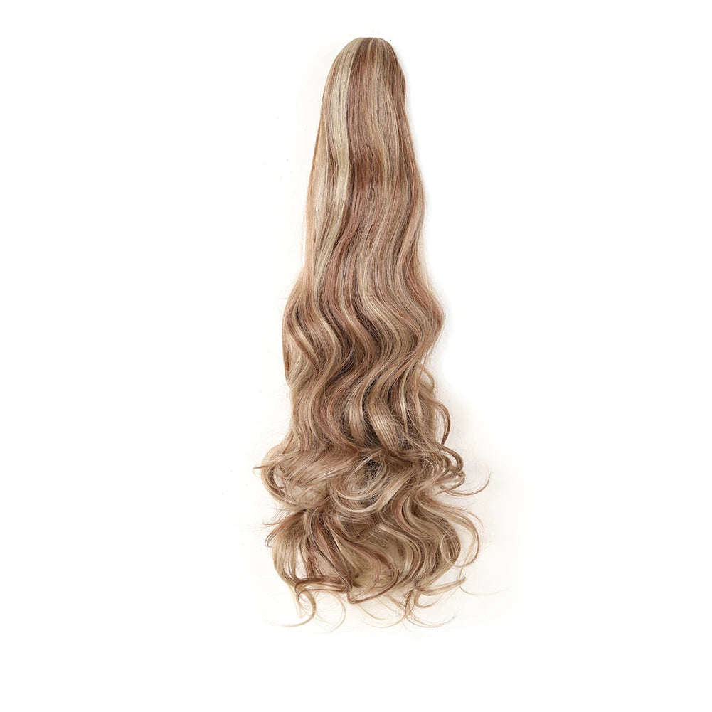 Claw Clip Ponytail Extension – Long Curly & Wavy Synthetic Hairpiece for Women & Girls (18/24 Inch)