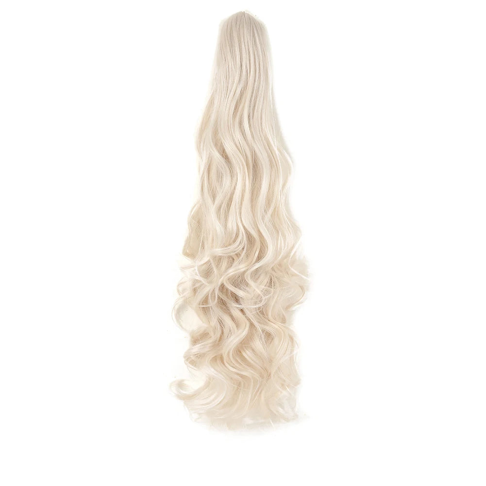 Claw Clip Ponytail Extension – Long Curly & Wavy Synthetic Hairpiece for Women & Girls (18/24 Inch)