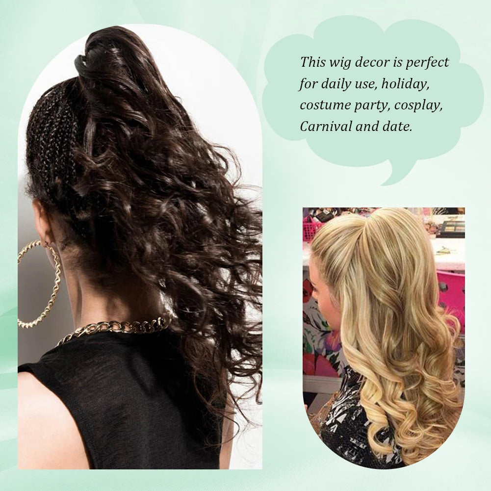 Claw Clip Ponytail Extension – Long Curly & Wavy Synthetic Hairpiece for Women & Girls (18/24 Inch)
