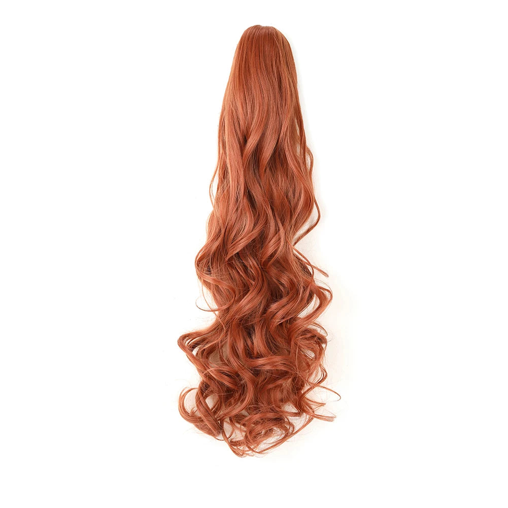 Claw Clip Ponytail Extension – Long Curly & Wavy Synthetic Hairpiece for Women & Girls (18/24 Inch)