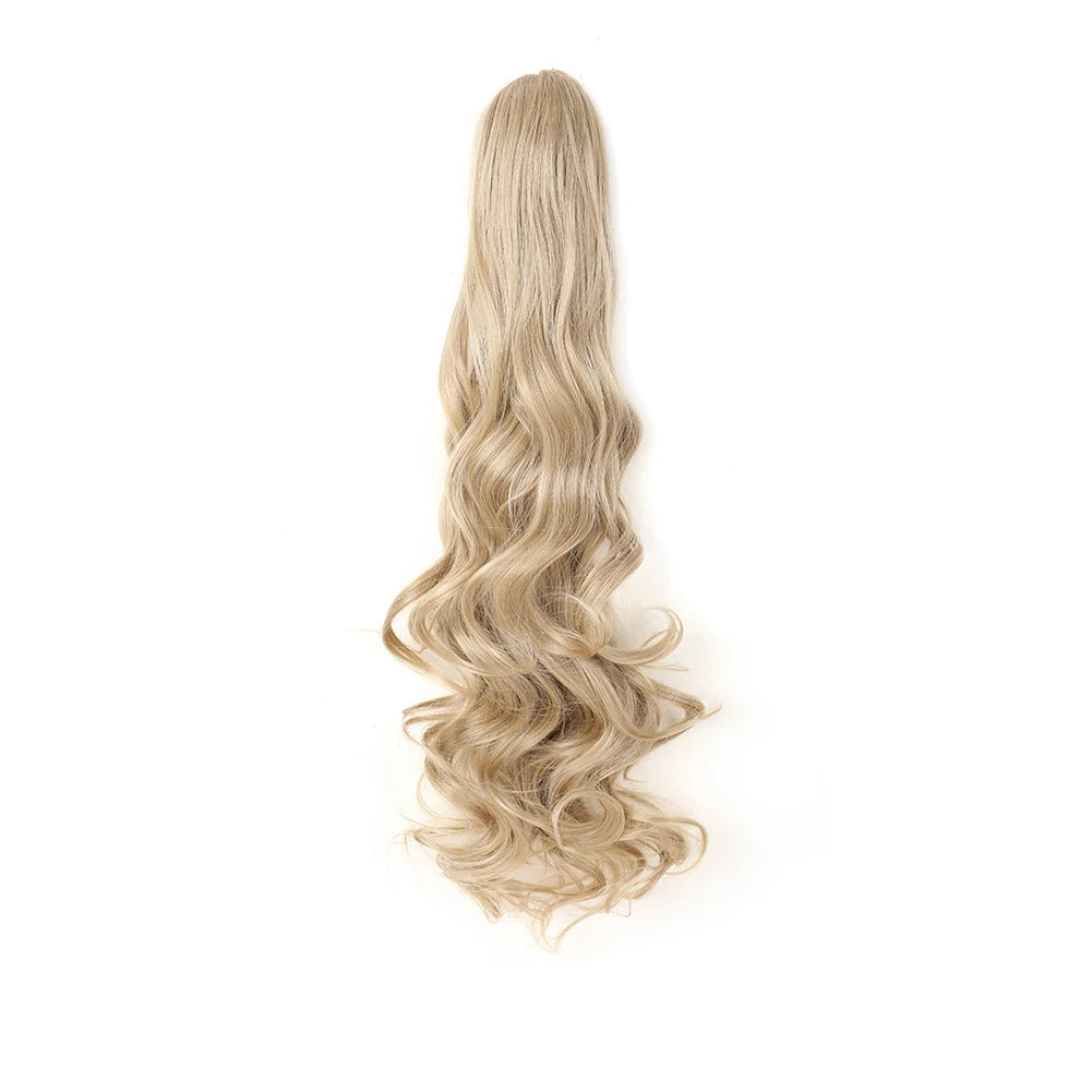 Claw Clip Ponytail Extension – Long Curly & Wavy Synthetic Hairpiece for Women & Girls (18/24 Inch)