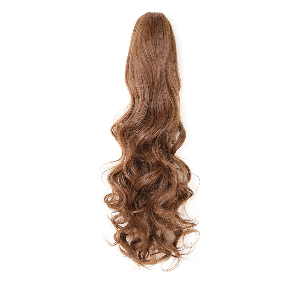 Claw Clip Ponytail Extension – Long Curly & Wavy Synthetic Hairpiece for Women & Girls (18/24 Inch)