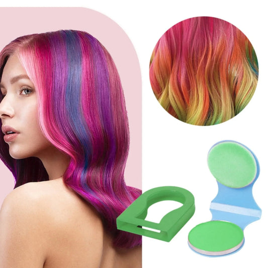 Multy Colors Bright Temporary Hair Dye Powder Cake Washable Diy Coloring Cream Chalk for Adult Kids Festival Party Accessories