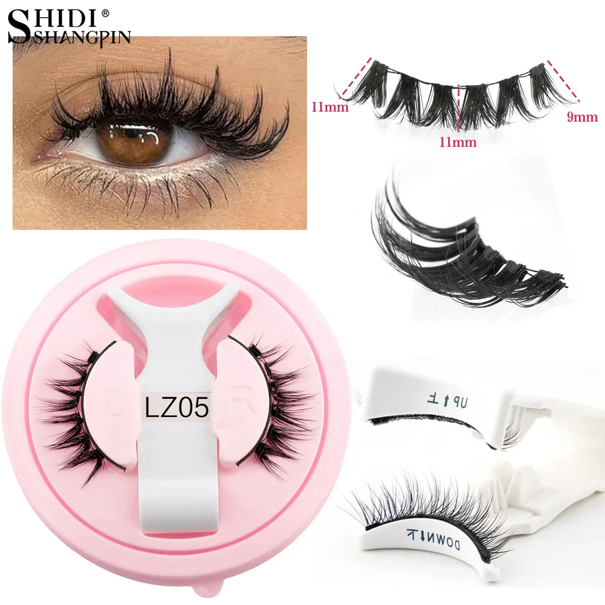 Magnetic Eyelash Set: Handmade Fluffy Faux Mink Lashes with Reusable Natural False Eyelashes and Magnetic Tweezers for Makeup Application