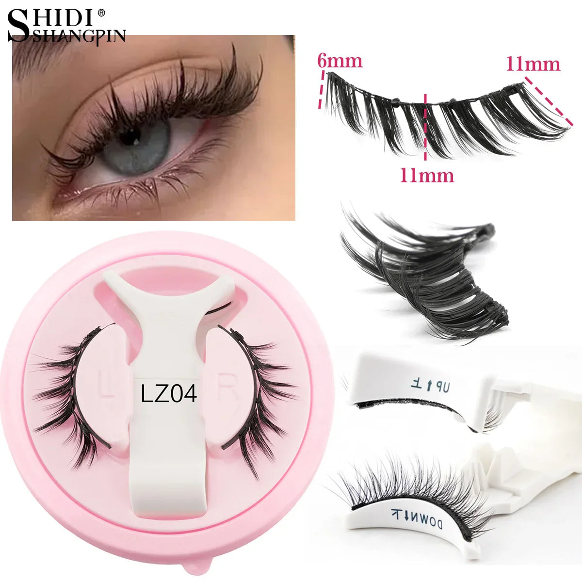 Magnetic Eyelash Set: Handmade Fluffy Faux Mink Lashes with Reusable Natural False Eyelashes and Magnetic Tweezers for Makeup Application