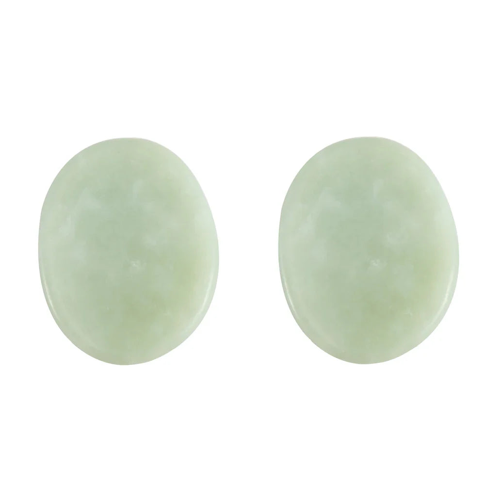 Natural Jade Eye Mask with Hot/Cold Compress for Facial and Neck Massage - Beauty and Skincare Tool