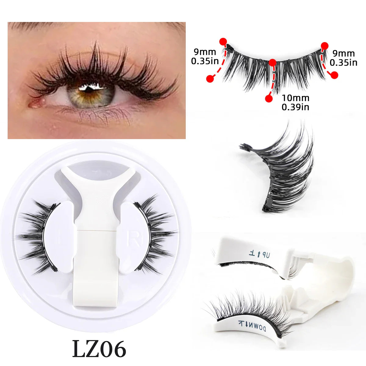 Magnetic Eyelash Set: Handmade Fluffy Faux Mink Lashes with Reusable Natural False Eyelashes and Magnetic Tweezers for Makeup Application