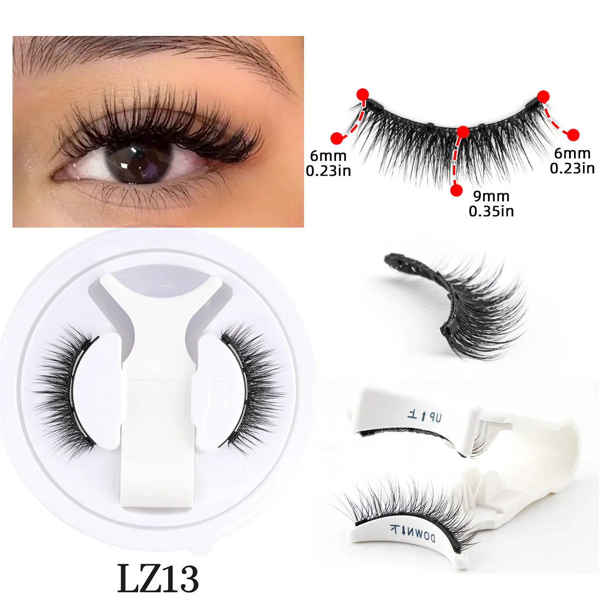 Magnetic Eyelash Set: Handmade Fluffy Faux Mink Lashes with Reusable Natural False Eyelashes and Magnetic Tweezers for Makeup Application